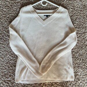 Banana Republic Ivory v-neck sweater